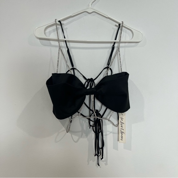NWT For Love and Lemons Martina Bow Top - Picture 2 of 4